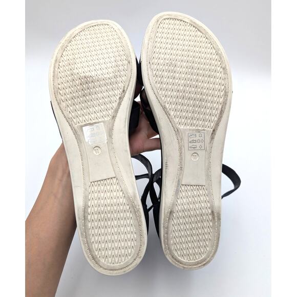 Eileen Fisher Sally Wedge Sporty Sandals Woman's Black Size US11 EU41.5 - Picture 8 of 12